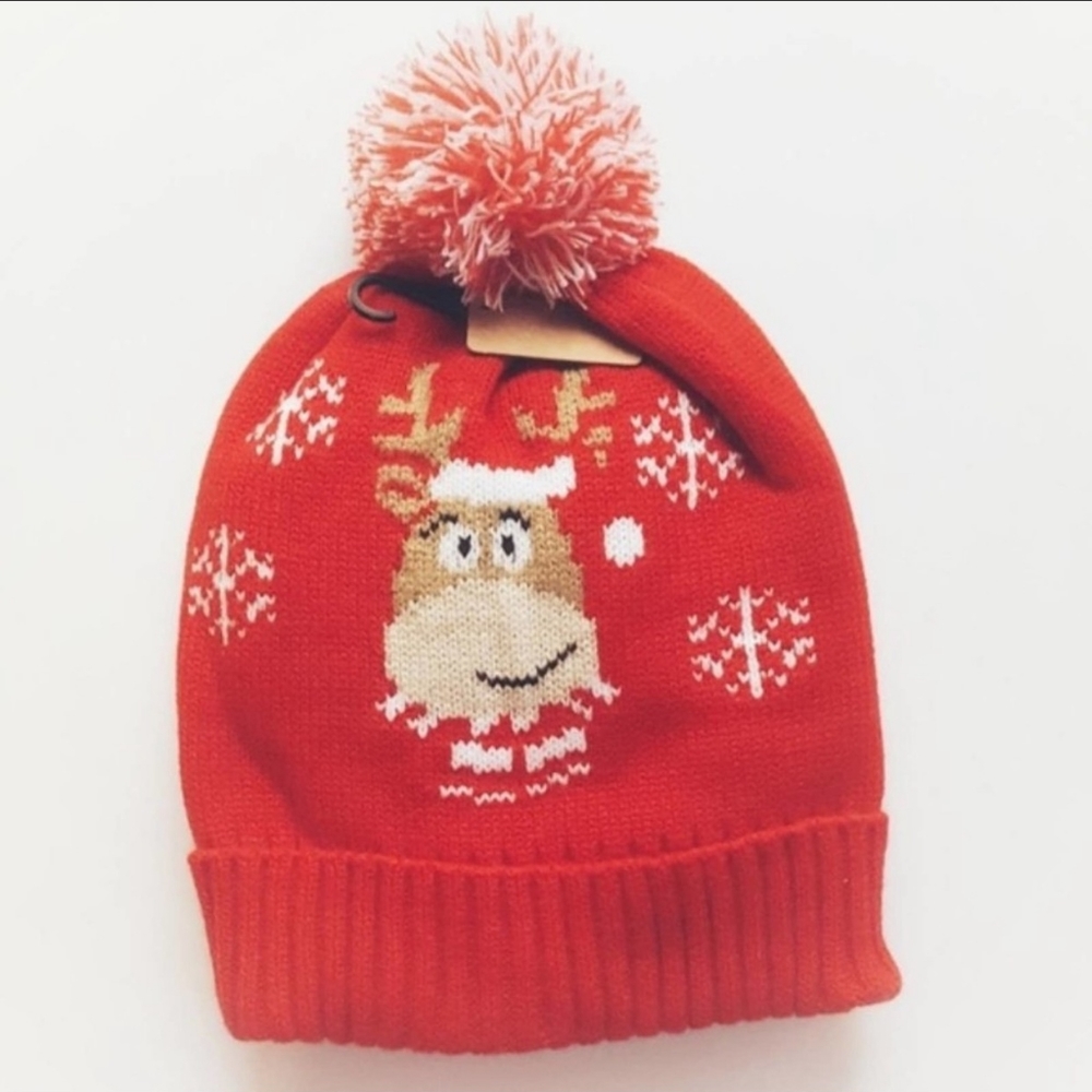 NWT Reindeer Christmas beanie